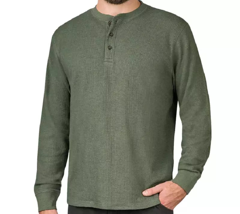 CAMISA DE MANGA LARGA PARA HOMBRE MEMBER'S MARK TERMAL HENLEY - La Tiendita de la Jose